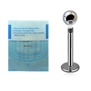 Labret acero estéril