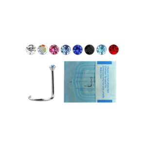 Nostril titanio cristal estéril