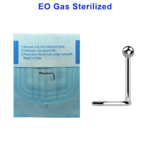 Nostril acero bola estéril