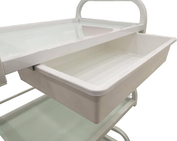 Carrito auxiliar con cajón Blanco - Imagen 2