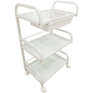 Carrito auxiliar con cajón Blanco