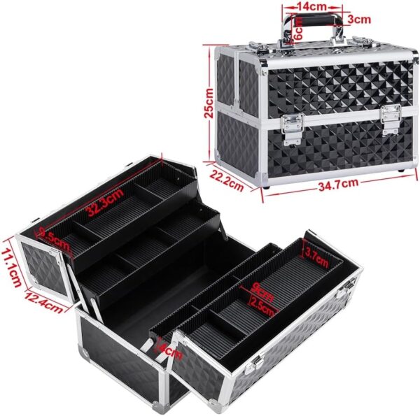 Maleta aluminio luxe Negra/Plata - Imagen 2