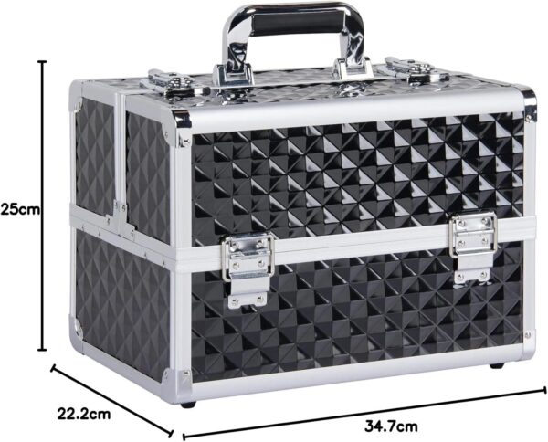Maleta aluminio luxe Negra/Plata - Imagen 5