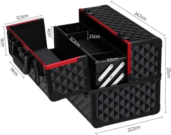 Maleta aluminio luxe Negra - Imagen 5