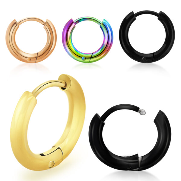 Pendientes aro color Huggie