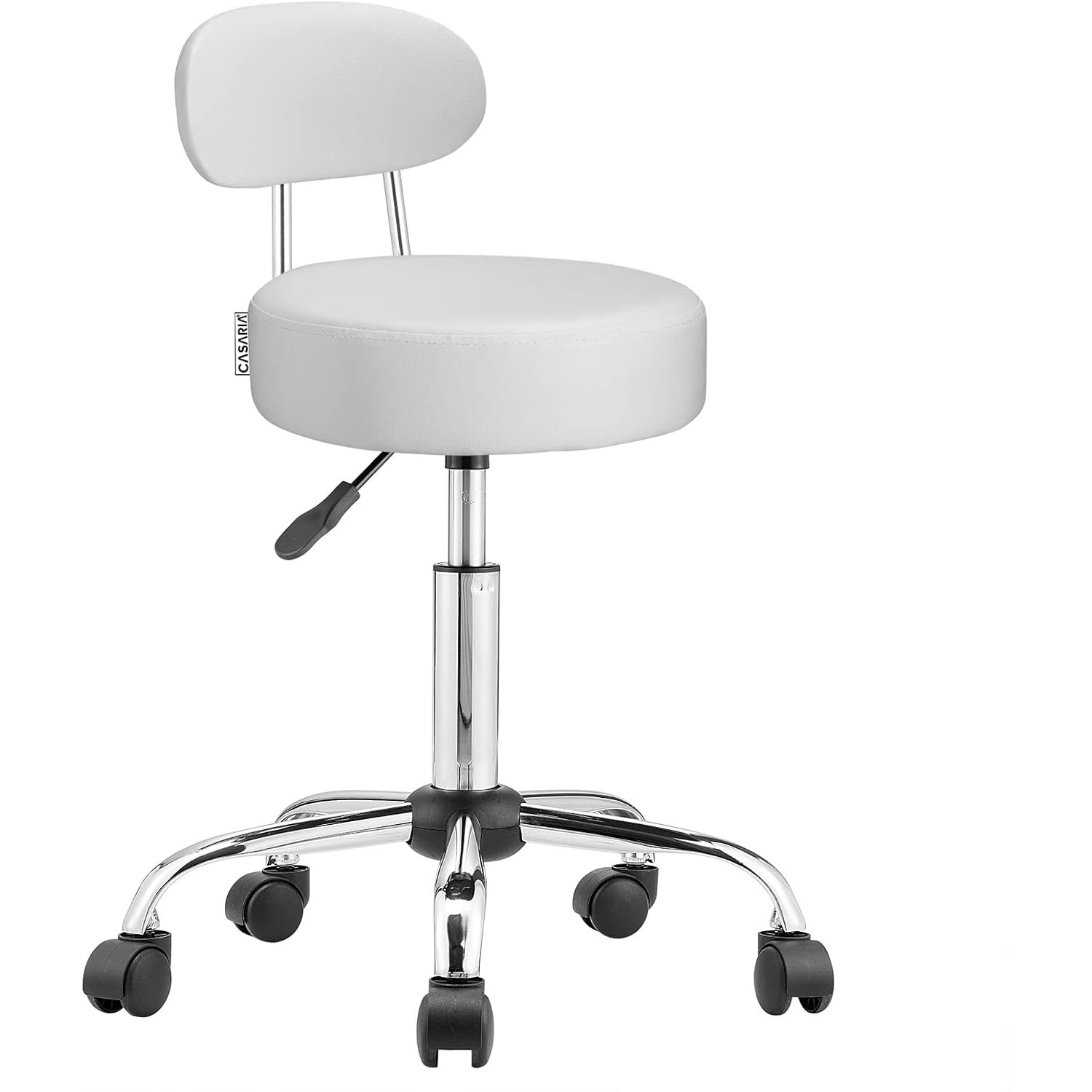 Taburete con respaldo Blanco