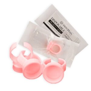 Anillos portapigmentos de silicona estériles rosas