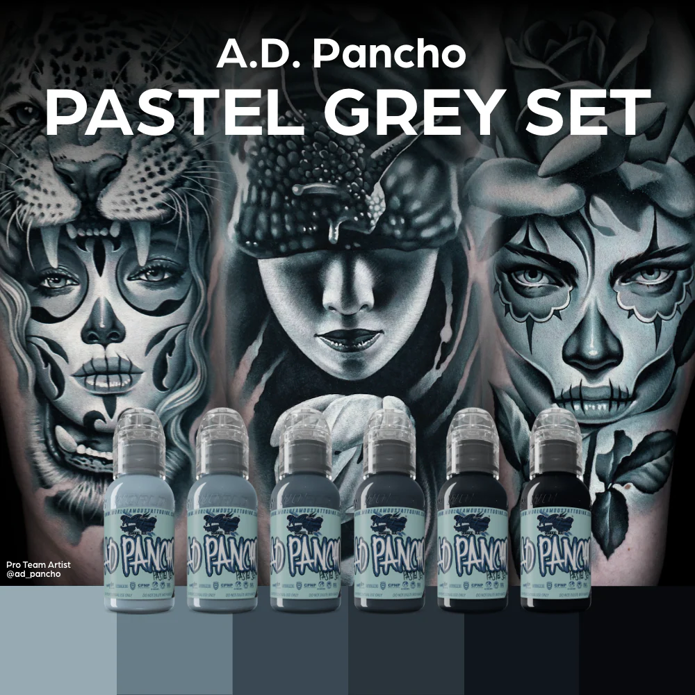 A.D. Pancho Pastel Grey Set World Famous Ink