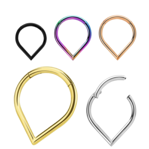 Aro cerrado acero clicker forma lágrima